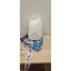 Own your magic, white mini backpack crossbody, convertible bag